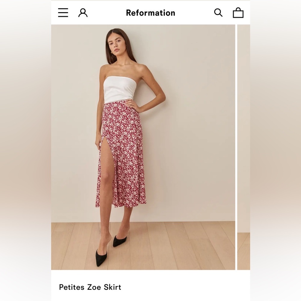 Reformation Petites Zoe Skirt